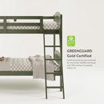 Olive Twin Over Twin Bunk Bed Converts To Two Beds