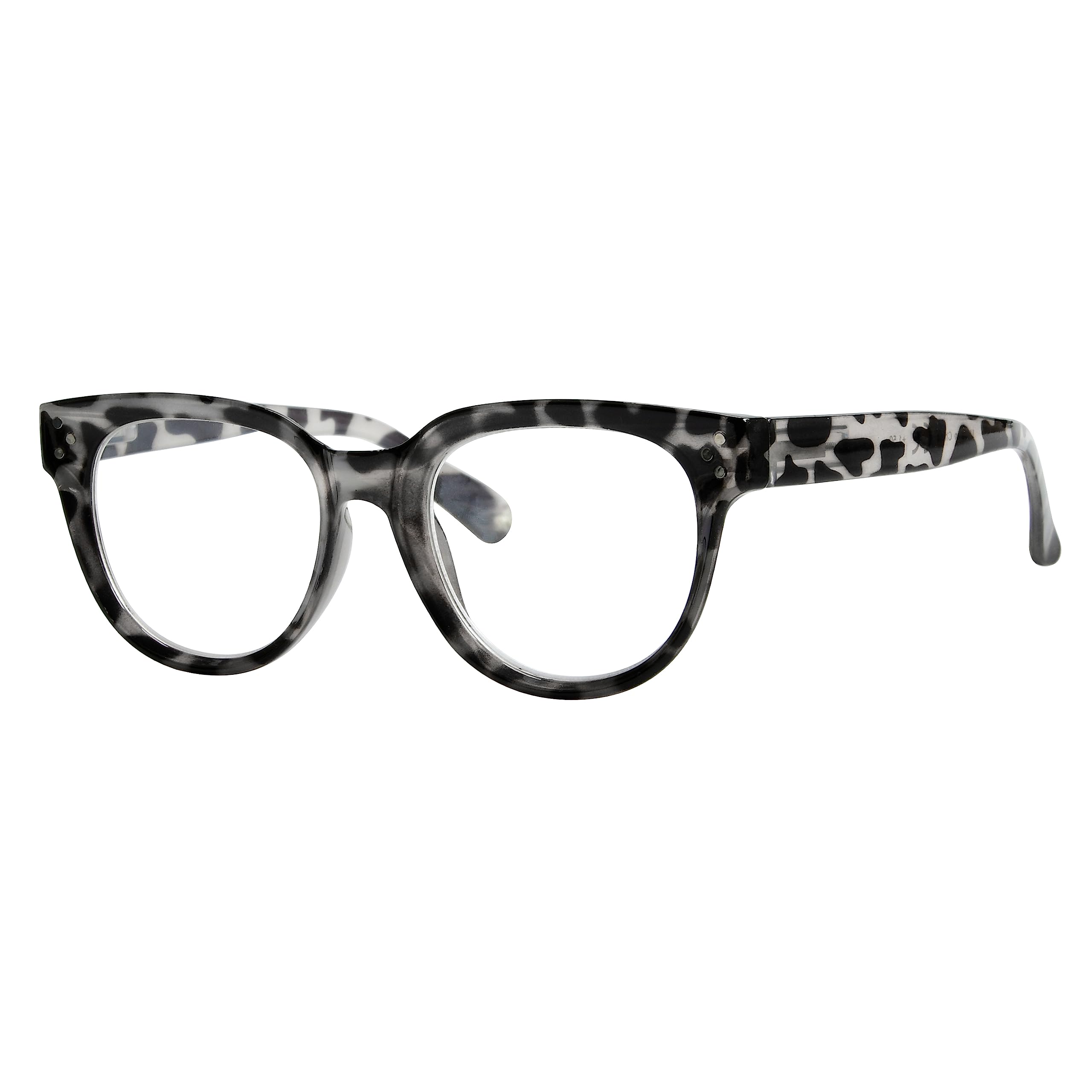 Eyekepper Oversize Reading Glasses Women Stylish Readers - Grey Tortoise +1.00