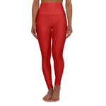 Womens High-waist Fitness Legging Yoga Pants - Red