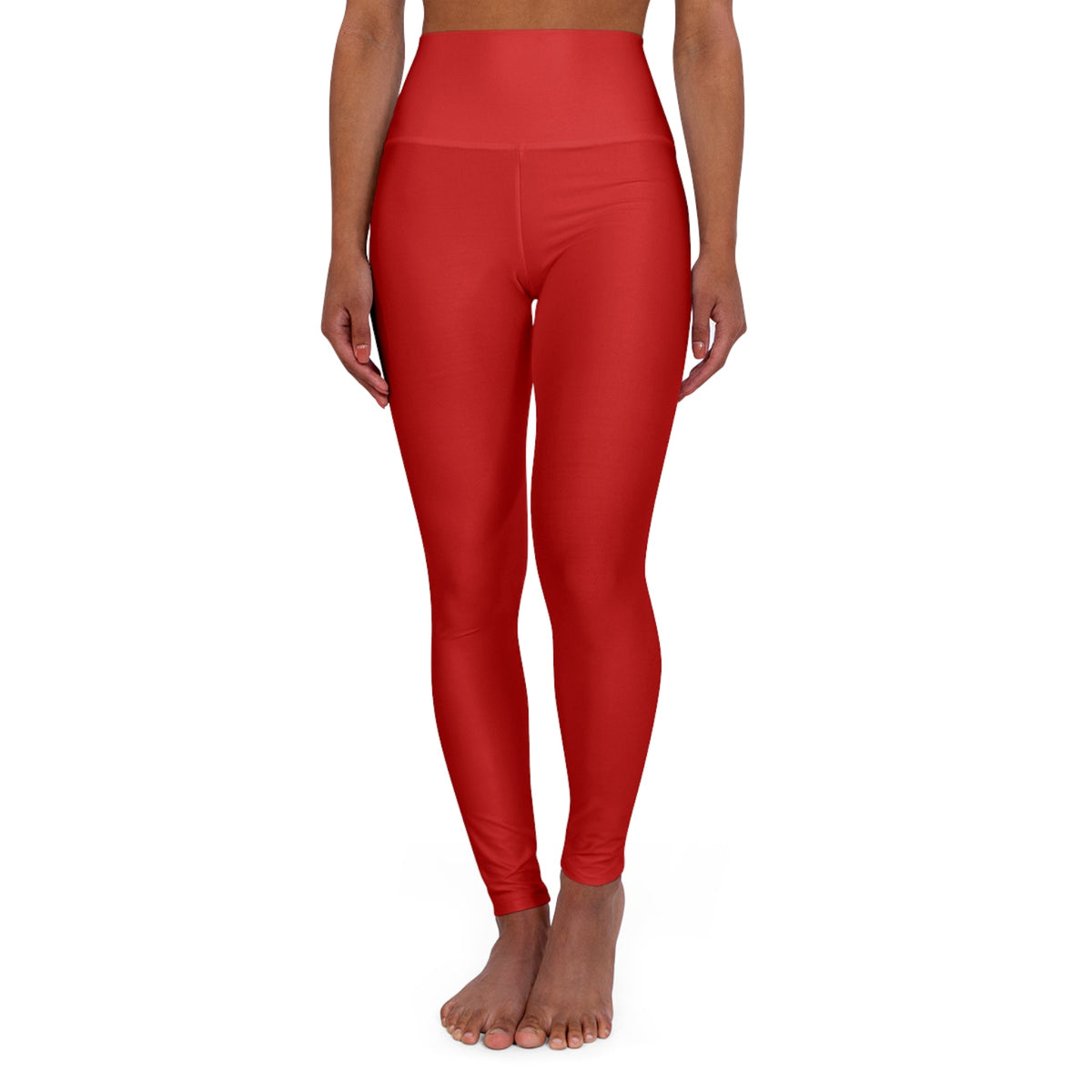 Womens High-waist Fitness Legging Yoga Pants - Red
