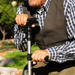Extendable Walking Stick with LED, Alarm and Grabber Hannde