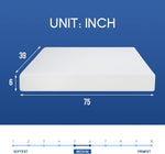 Twin Gel Memory Foam Mattress 6 Inch Cooling Comfort