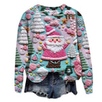 HughFance Crewneck Sweatshirts for Women Plus Size Fall 2024 Long Sleeve Xmas Print Pullover Shirt Cute Casual Crew Neck Sweatshirts for Work Crewneck Sweatshirts Women S