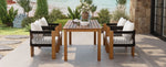 Luxury 5-Piece Outdoor Patio Dining Set for 4, Solid Acacia Wood