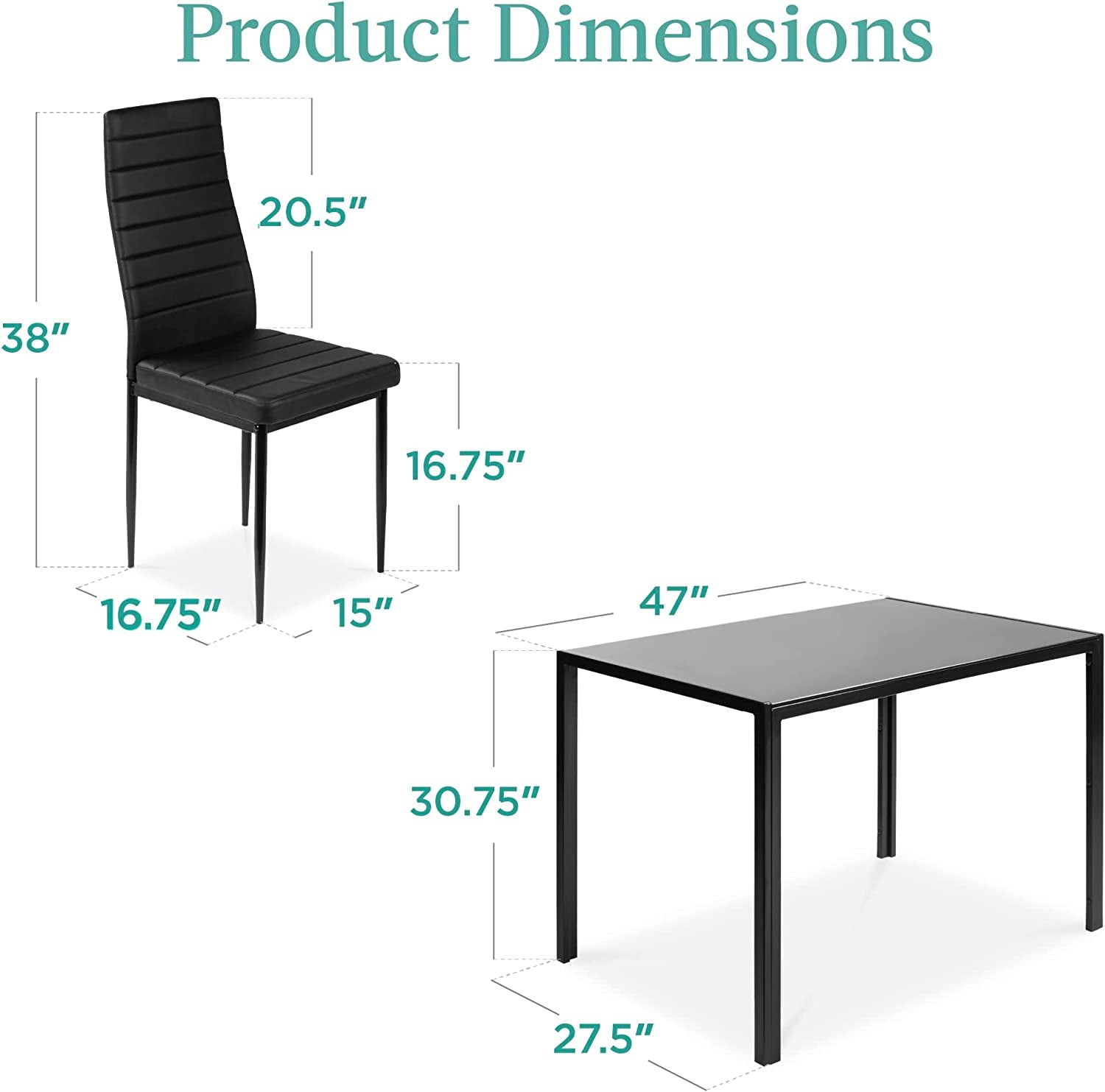 Glass Top Dining Table Set With Steel Frame Leather Chairs
