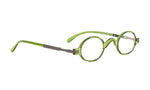 BLUELESS Vintage Round Reading Glasses Professor Readers Small Lenses (Green 1.50)