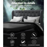 Artiss Bed Frame Queen Size Gas Lift Charcoal ISSA