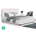 Artiss Bed Frame Double Size White NEO