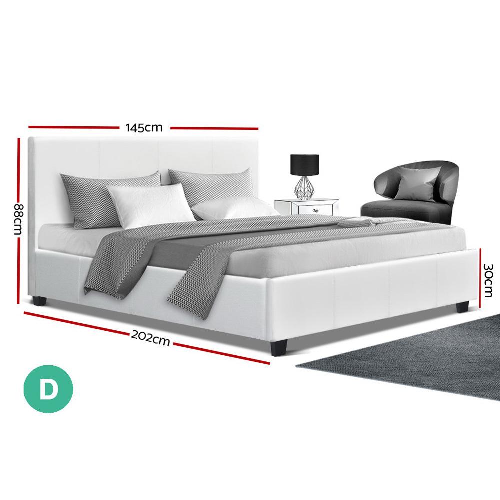 Artiss Bed Frame Double Size White NEO