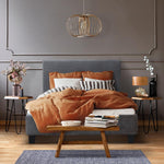 Artiss Bed Frame King Single Size Grey NEO