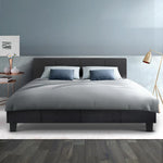 Artiss Bed Frame Queen Size Charcoal NEO