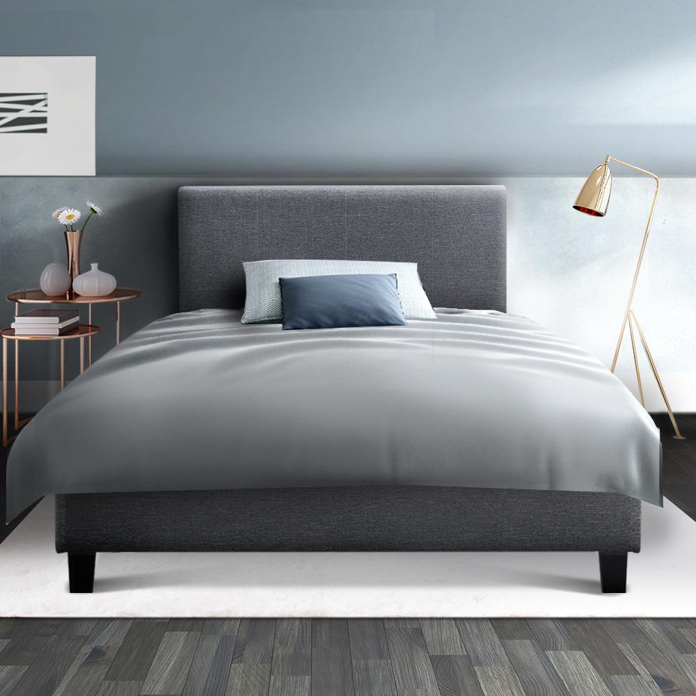 Artiss Bed Frame Single Size Grey NEO