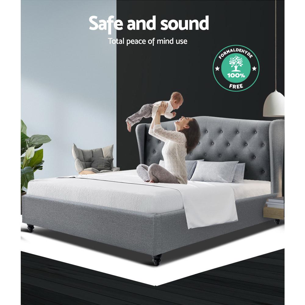 Artiss Bed Frame Queen Size Grey PIER