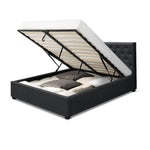 Artiss Bed Frame Queen Size Gas Lift Charcoal VILA