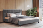 Artiss Bed Frame Queen Size Grey TINO