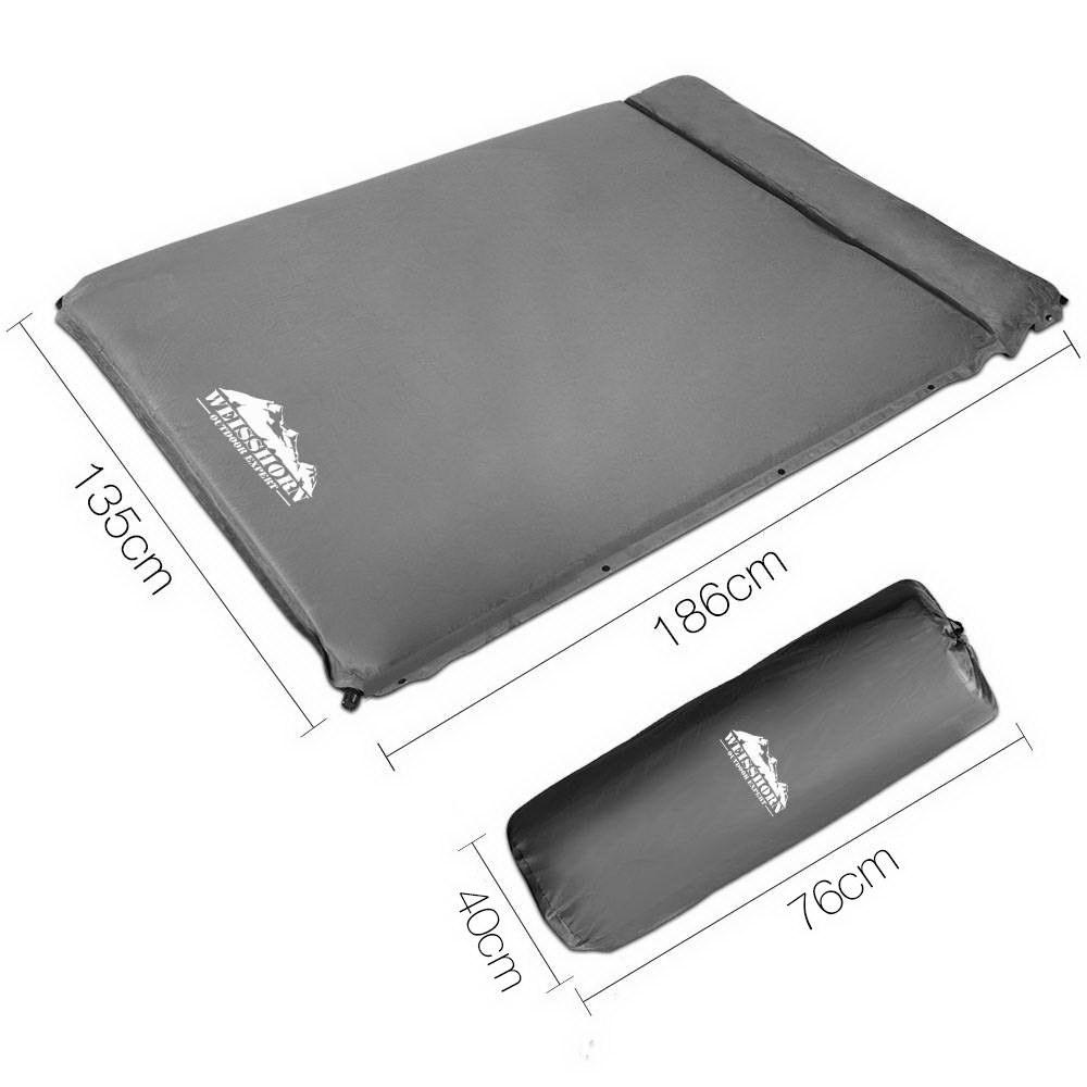 Weisshorn Self Inflating Mattress 10CM Camping Sleeping Mat Air Double