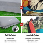 Weisshorn Self Inflating Mattress Camping Sleeping Mat Air Bed Double