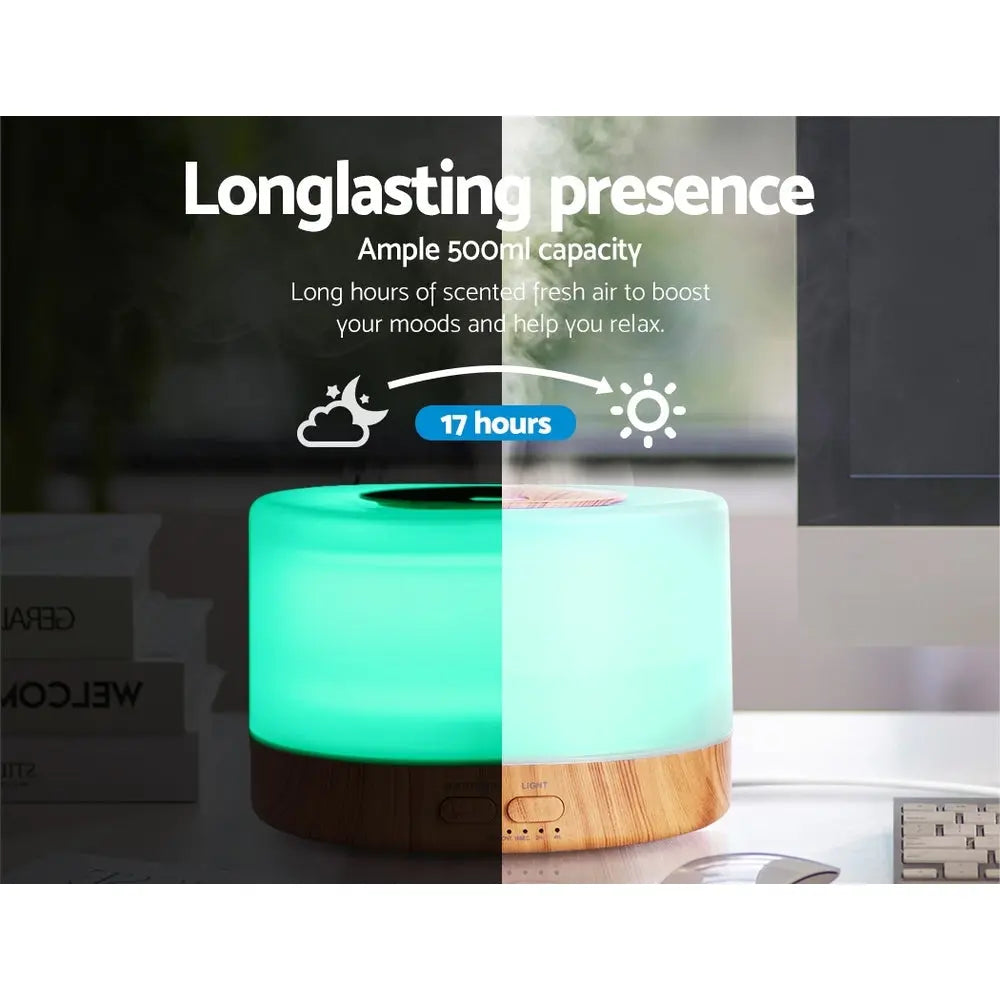 DEVANTI Aroma Diffuser Aromatherapy LED Night Light Air Humidifier