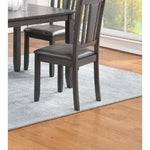 Grey Finish Dinette 5pc Set Kitchen Breakfast Dining Table W Wooden Top Upholstered Cushion Chairs Dining Room Furniture
