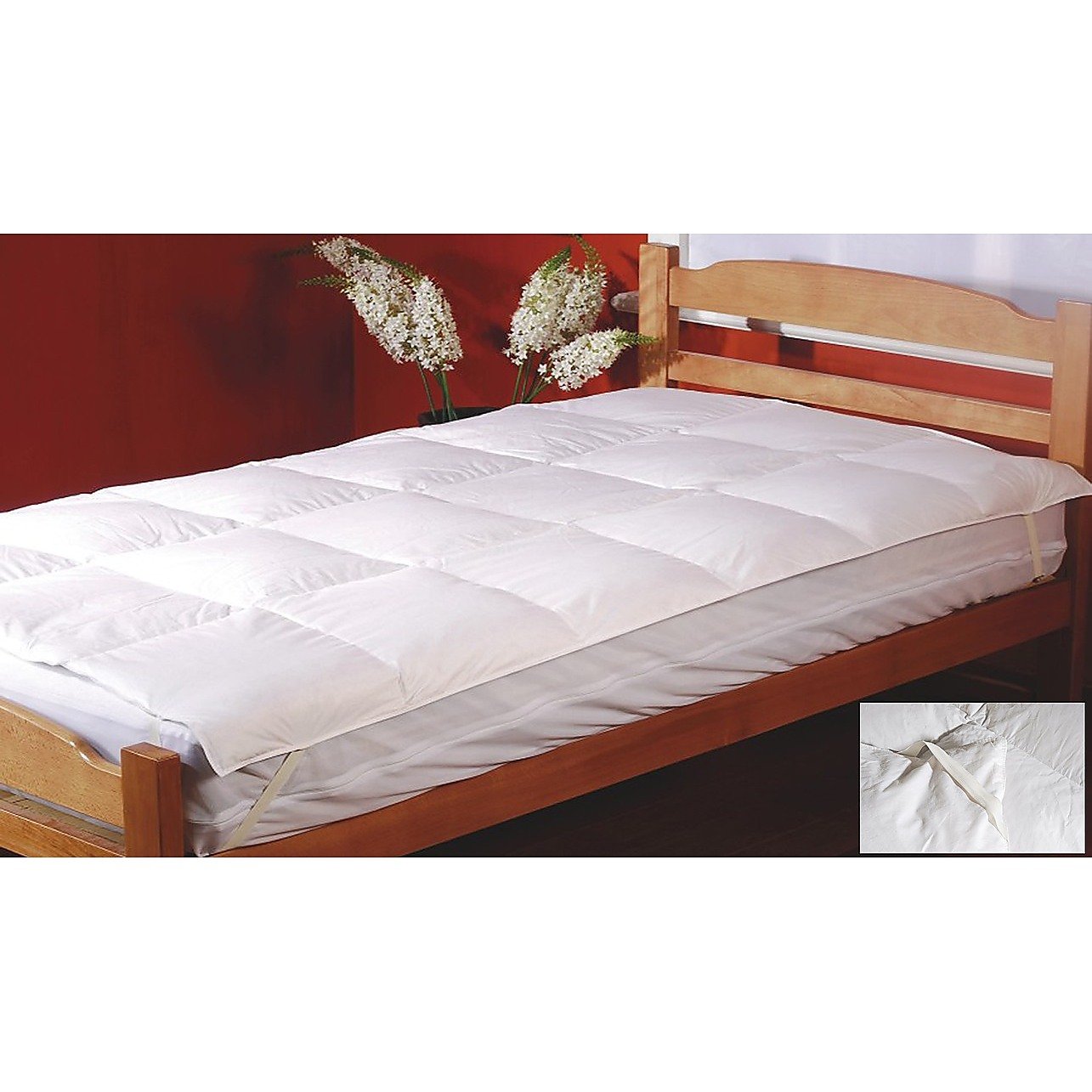 100% White Duck Feather Mattress Topper - Single