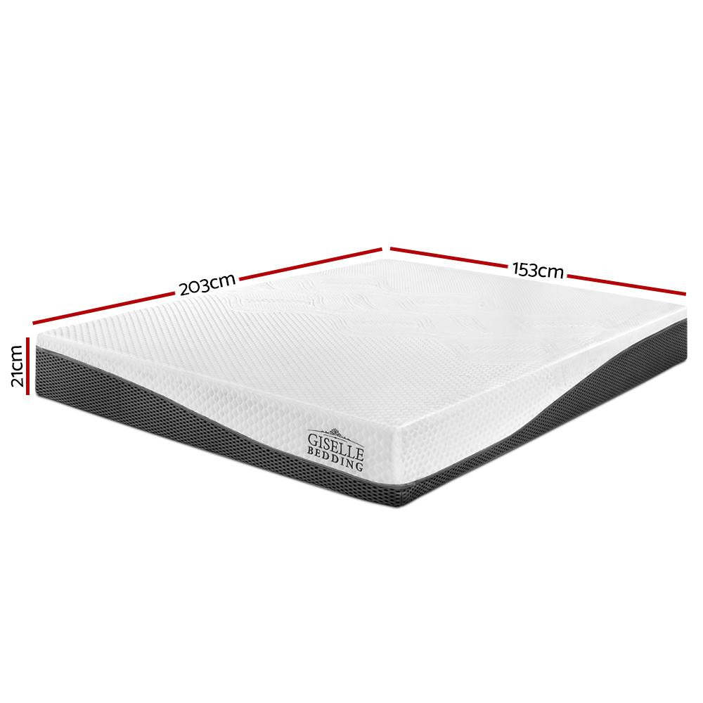 Giselle Bedding Memory Foam Mattress Bed Cool Gel Non Spring 21cm