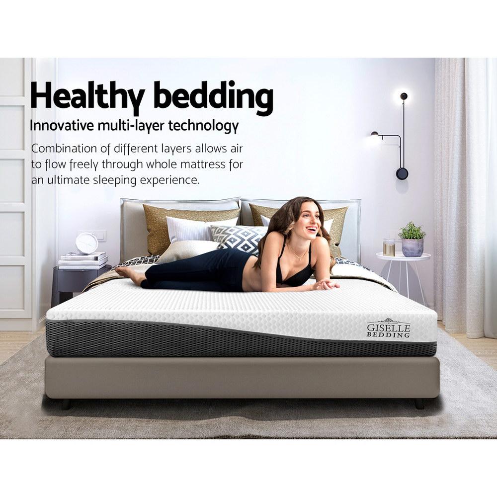 Giselle Bedding Memory Foam Mattress Bed Cool Gel Non Spring 21cm