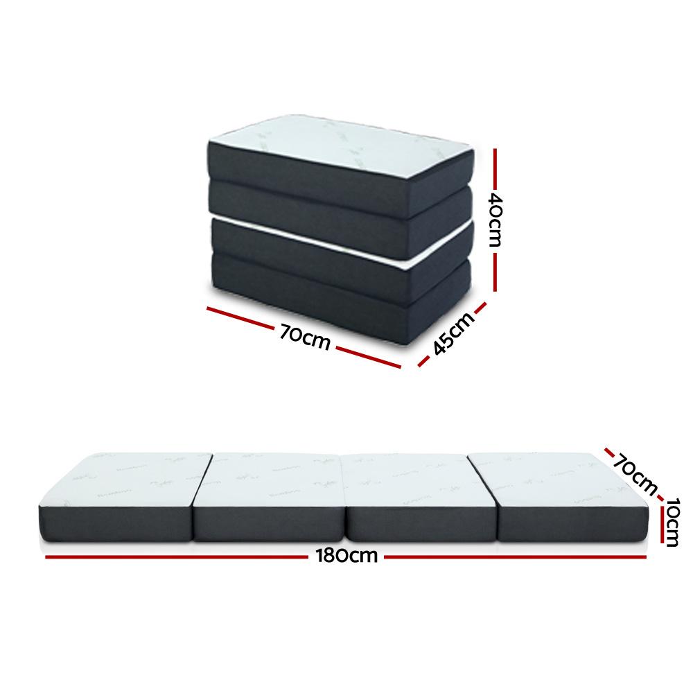 Giselle Bedding Foldable Mattress Folding Foam Sofa Bed Mat Bamboo