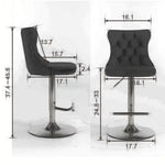 Swivel Velvet Barstools Adjusatble Seat Height From 25-33 Inch Pink,Set Of 2