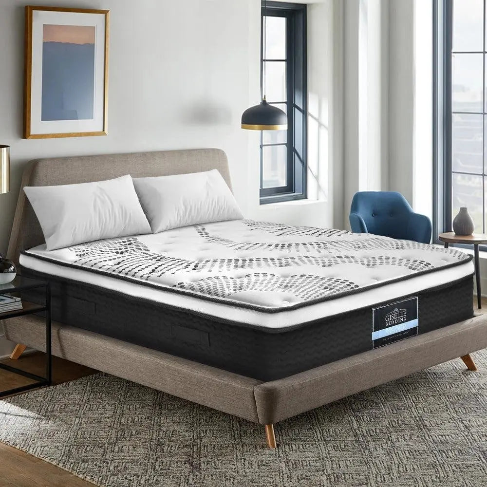 Giselle Bedding Como Euro Top Pocket Spring Mattress 32cm Thick –