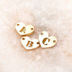Initial Heart Connectors | 7.8mm | 14K Gold Filled Yellow