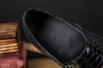 NA011 Black Prom Party Shoes Men Handmade Leather Wedding Dress Shoes