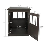 Dog Cage Furniture, Kennel With Side Slats In End Table Design, Brown