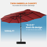 15ft Large Outdoor Patio Umbrella