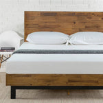 King Solid Wood Modern Platform Bed Frame with Adjustable Height