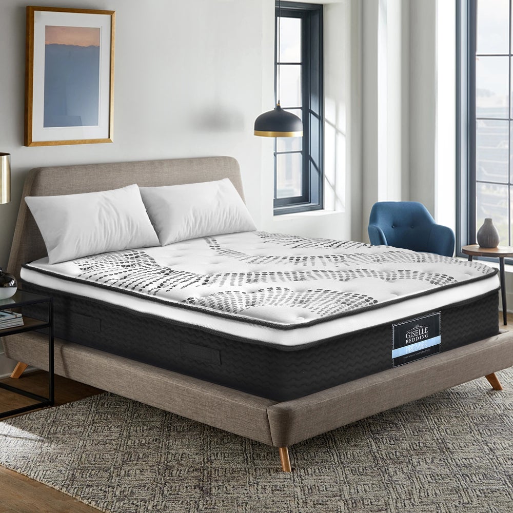 Giselle Bedding Como Euro Top Pocket Spring Mattress 32cm Thick –
