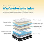 Giselle Bedding Donegal Euro Top Cool Gel Pocket Spring Mattress 34cm