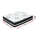 Giselle Bedding Donegal Euro Top Cool Gel Pocket Spring Mattress 34cm
