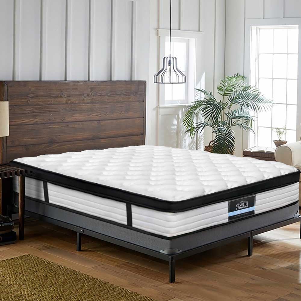 Giselle Bedding Devon Euro Top Pocket Spring Mattress 31cm Thick –
