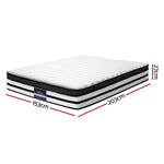 Giselle Bedding Rostock Euro Top Pocket Spring Mattress 27cm Thick –
