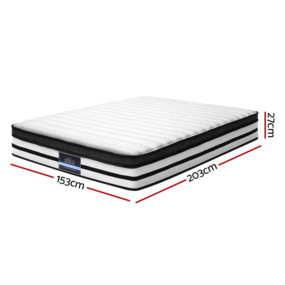 Giselle Bedding Rostock Euro Top Pocket Spring Mattress 27cm Thick –