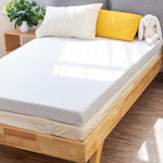 Queen size 3-inch Memory Foam Mattress Topper with Removeable Baffle