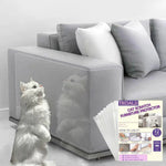 Furniture Cat Scratch Protector - 12 Pcs Clear Self-Adhesive Cat Couch Protectors Furniture Protectors from Cat Scratching Couch Corner Protectors for Cats (with 52 Twist Pins)