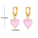 Pink Acrylic Earrings Made in Greece, European Mayol Jewelry