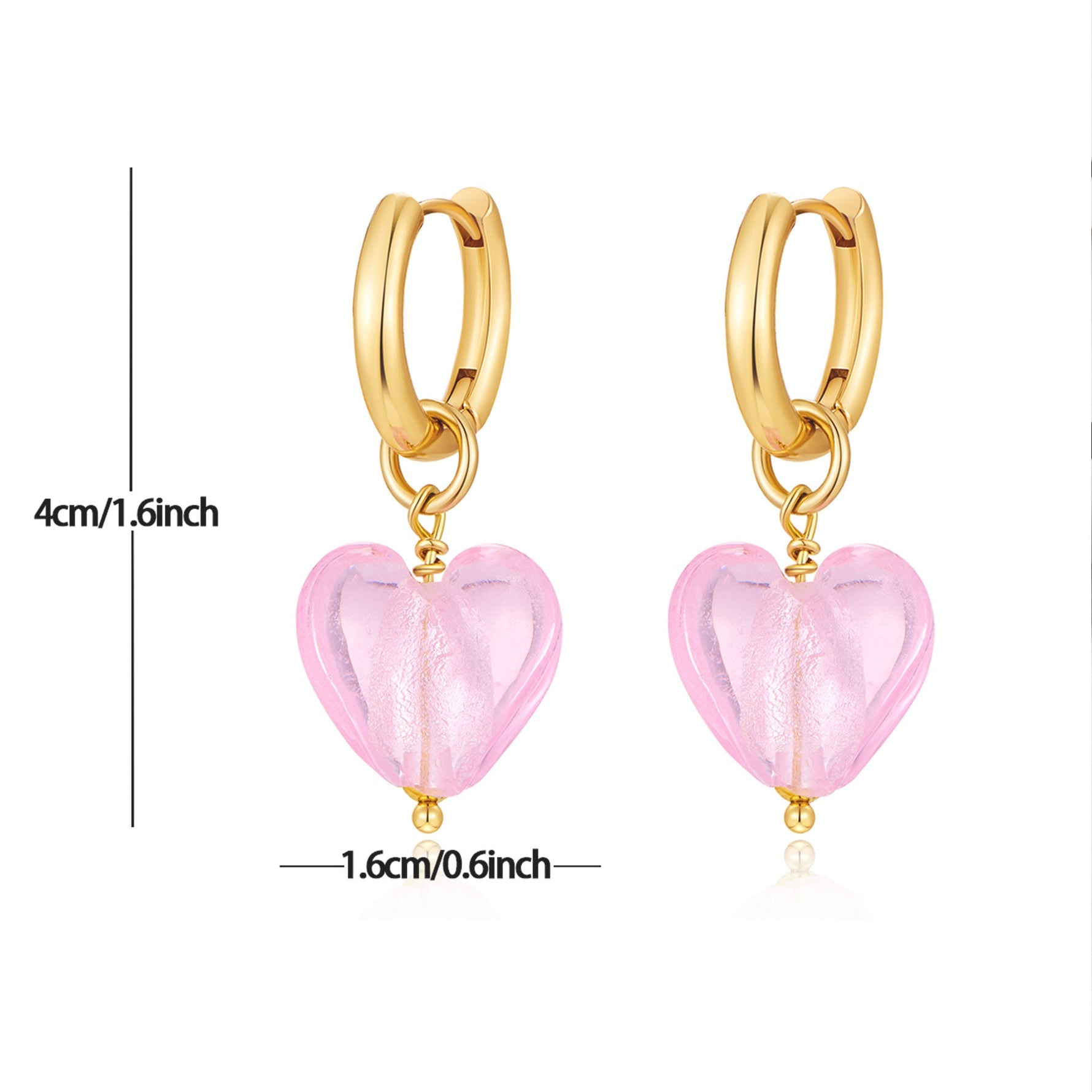 Pink Acrylic Earrings Made in Greece, European Mayol Jewelry