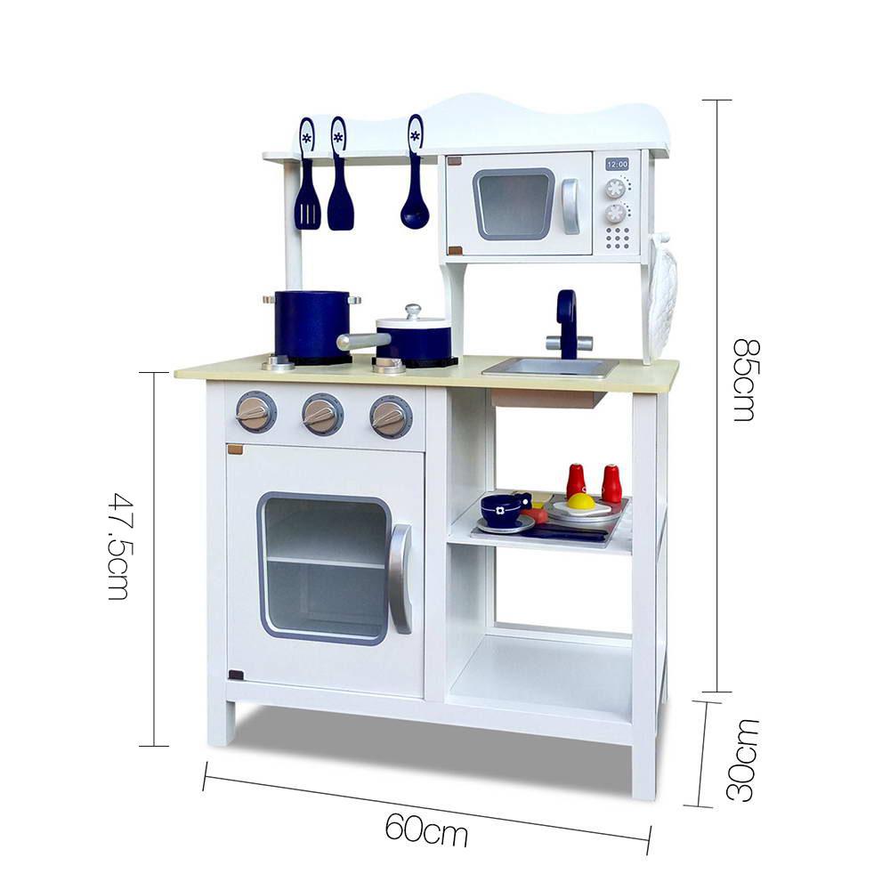 Keezi Kids Kitchen Play Set Wooden Pretend Toys Cooking Children