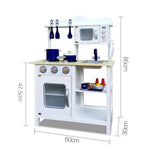 Keezi Kids Kitchen Play Set Wooden Pretend Toys Cooking Children