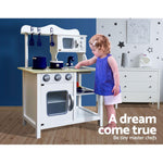 Keezi Kids Kitchen Play Set Wooden Pretend Toys Cooking Children
