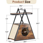 Cat House,end Table.Wood Cat Condo Black Vintage Pet Furniture