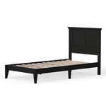 Twin Traditional Solid Oak Wooden Platform Bed Frame with Headboard in