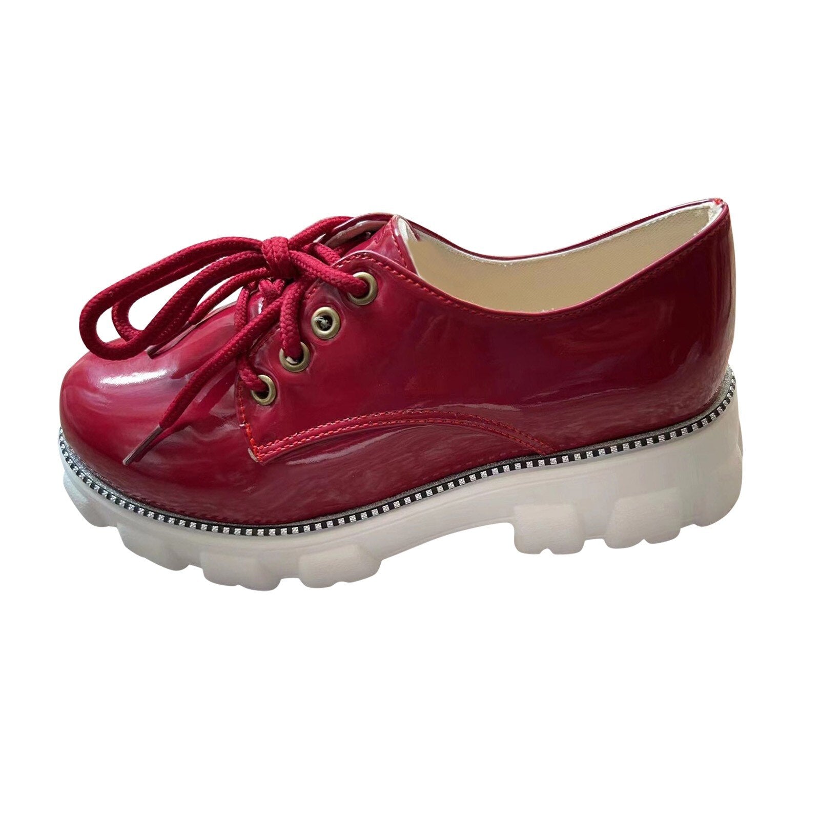 Summer Flats Shoes Women Dressy Comfort Solid Shoes Rhinestone Patent
